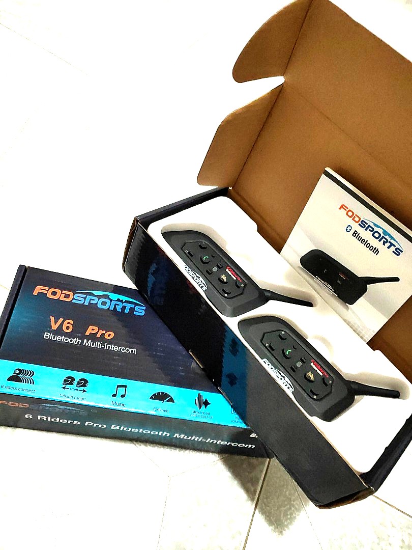 Fodsports V6 Pro Motorcycle Helmet Bluetooth Headset Intercom ...