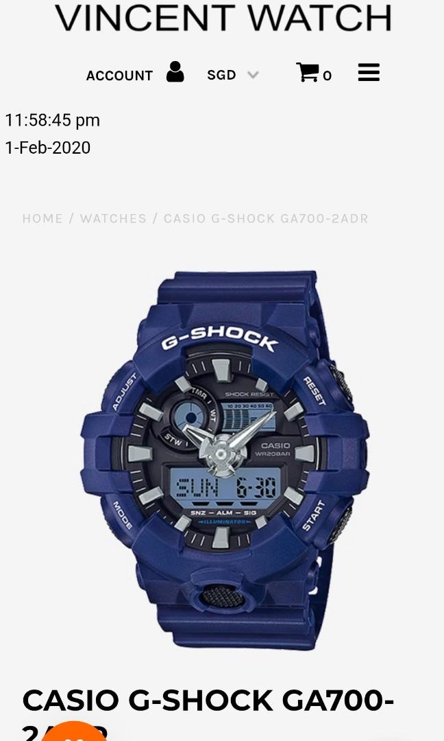 G Shock Watch GA700 2ADR Men s Fashion Watches Accessories Watches on Carousell