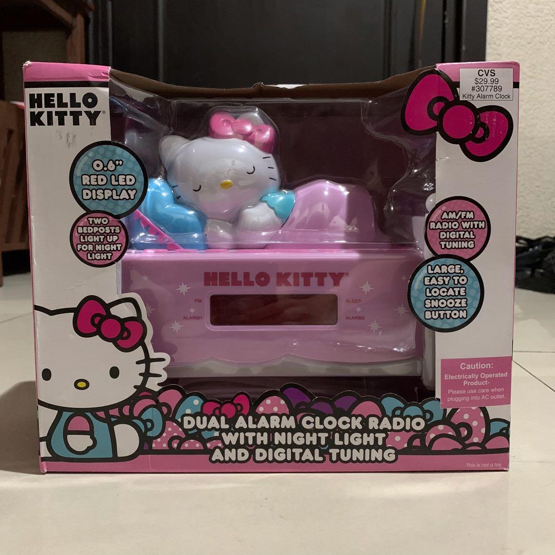 Hello Kitty Dual Alarm Clock with Night Light (USA), Hobbies & Toys, Toys &  Games on Carousell