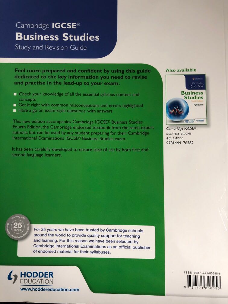 IGCSE Business Studies Revision Guide, Hobbies & Toys, Books