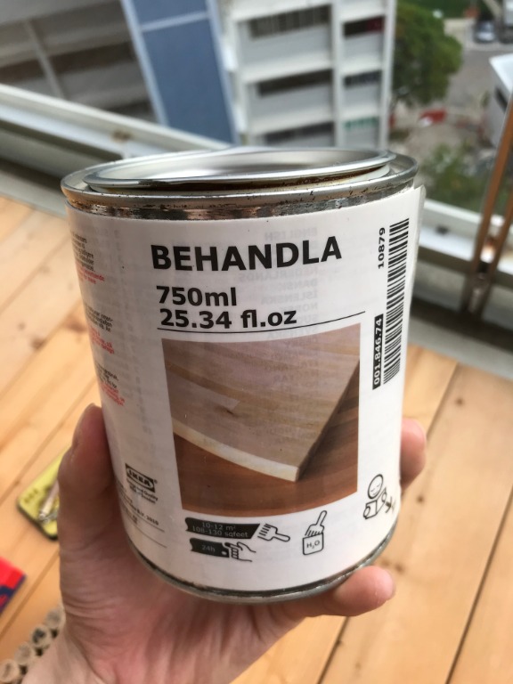 Ikea BEHANDLA wood treatment oil, Furniture & Home Living, Furniture