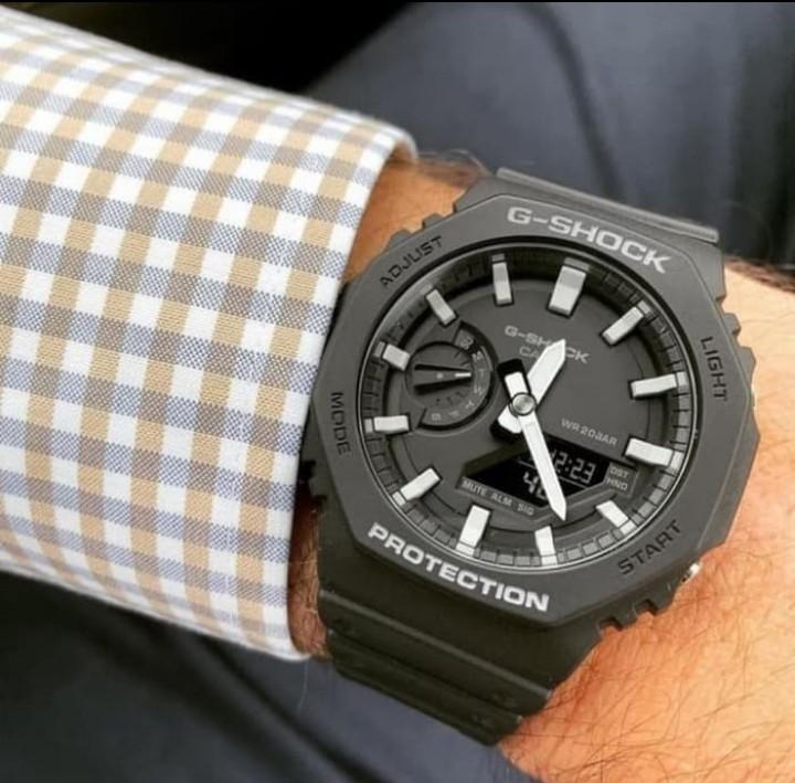 Jam Tangan Pria Merek GShock GA 2100 Carbon 4.2cm Ori BM Fullset