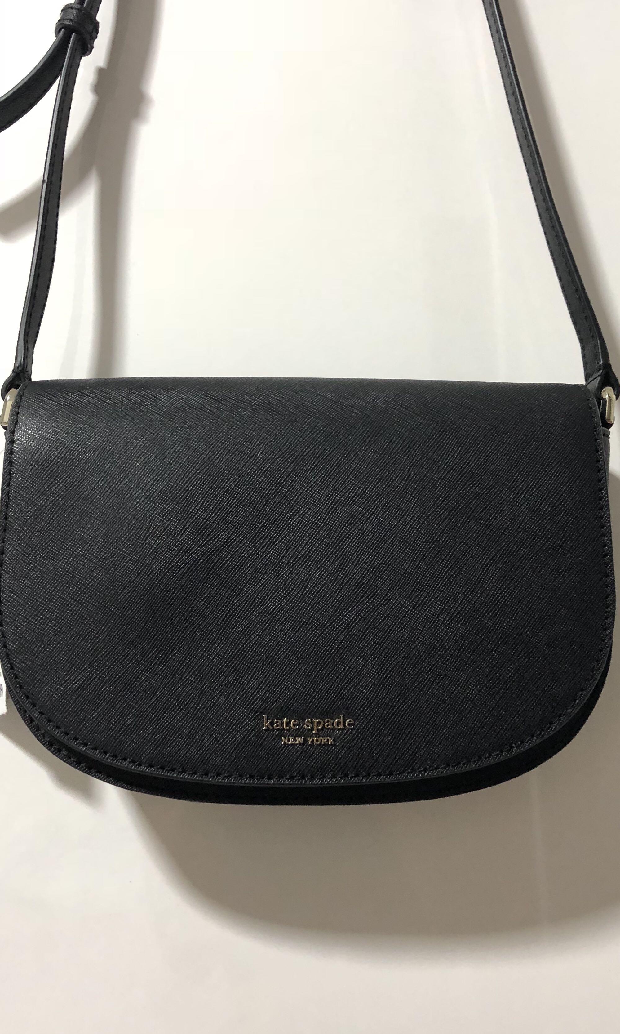 Kate Spade Reiley Flap Crossbody Sling Bag Black 001