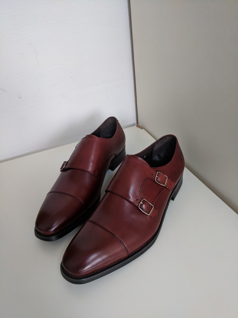 Maroon leather shoes clearance