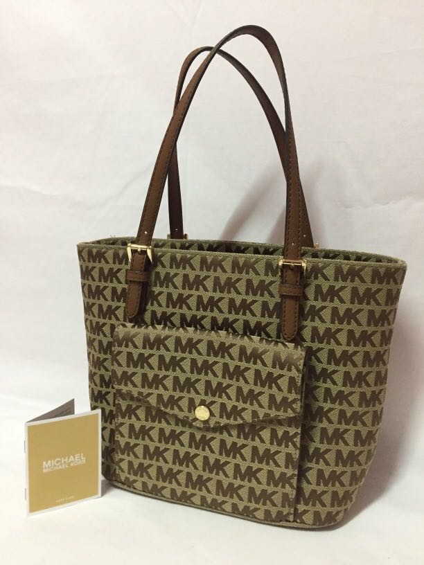 michael kors logo jet set tote