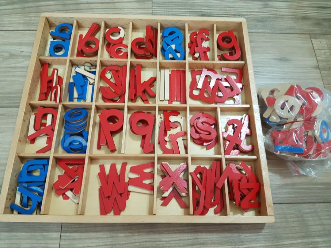 Montessori movable alphabets with free spelling game, Toys & Games ...