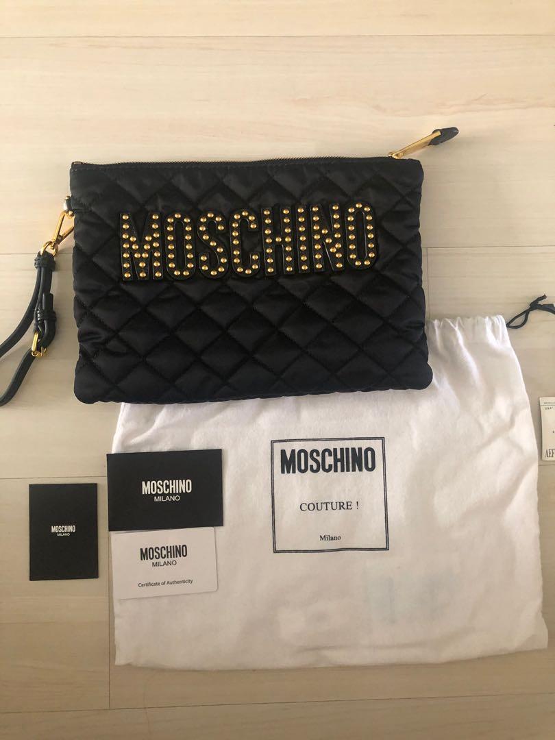 Moschino Couture Collection Studded Quilted Clutch Bag Luxury Bags Wallets On Carousell