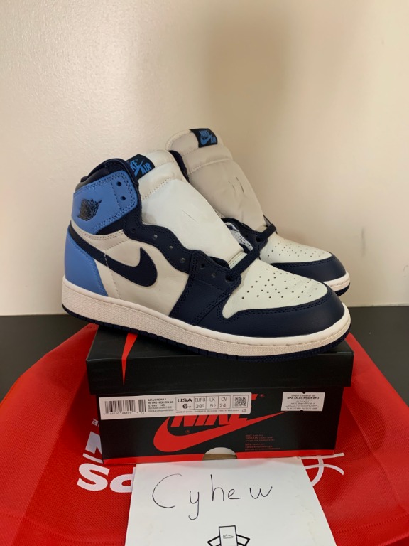 NEW Jordan 1 Retro High Obsidian GS UNC UK5.5 Y6 Women s Fashion