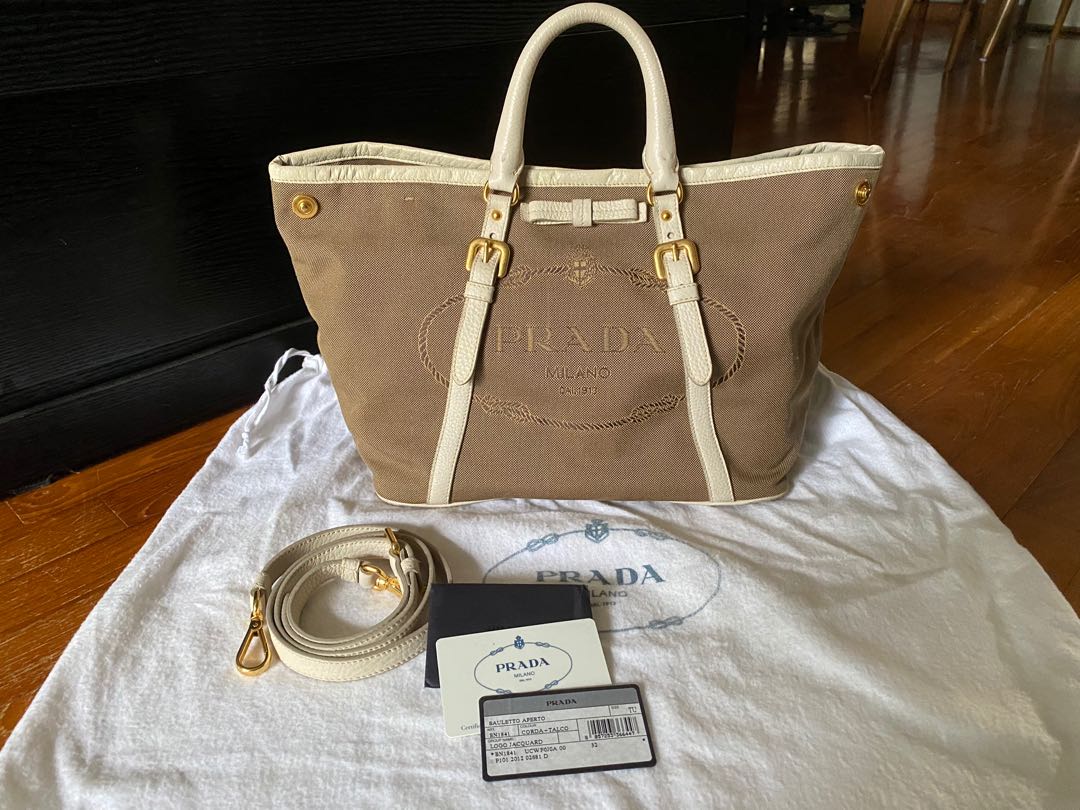 Prada Logo Jacquard Bag Luxury Bags Wallets on Carousell