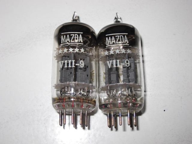 Paire De Tubes Vintage National 6189 ECC82 / 12AU7WA – NOS NIB – Horseshoe Getter