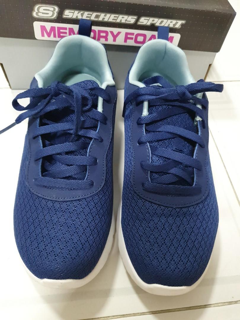 blue skechers memory foam