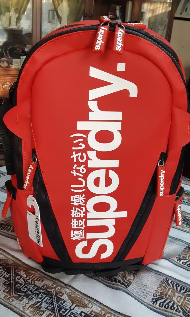 superdry red bag