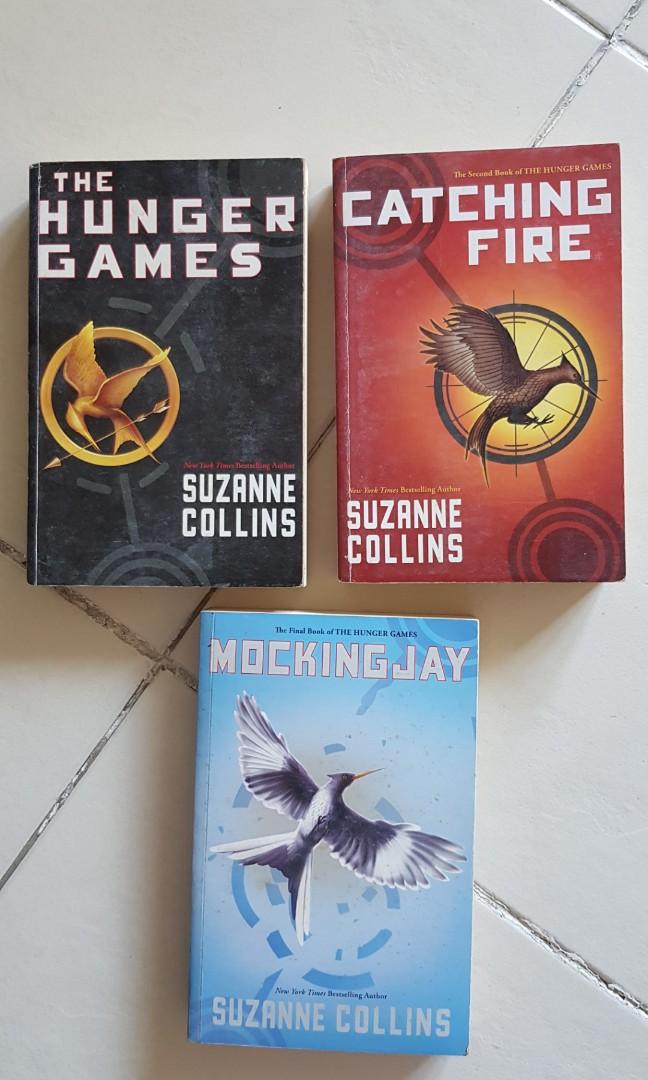The Hunger Games Trilogy by Suzanne Collins (Category: Storybooks) located in Mandaluyong City. Submitted by fiogurt (Listing ID 275658803, Image 3). Description: Selling my pre-owned The Hunger Games book Trilogy by Suzanne Collins. Only read once, still in great condition. Pages are naturally yellowed with age. Includes cardboard box case. Message me if you're interested. May the odds be ever in your favor!.