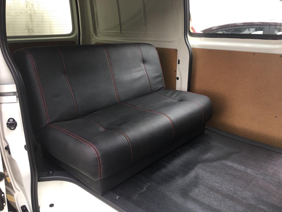 Van modifications (Category: Interior & Upholstery) located in Singapore. Submitted by shhupholstery (Listing ID 275716577, Image 3). Description: Van interior modifications available!!! If you want to have a cozy van interior, here is what we can do! The modifications we provide are rubber floor mat, side & back glass panel cutting & installation, carpet wrap for the sides/floor/top, sound proofing and sofa bed for passengers to seat! Customisat