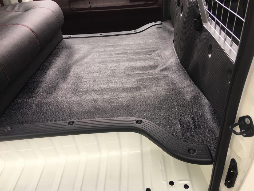 Van modifications (Category: Interior & Upholstery) located in Singapore. Submitted by shhupholstery (Listing ID 275716577, Image 2). Description: Van interior modifications available!!! If you want to have a cozy van interior, here is what we can do! The modifications we provide are rubber floor mat, side & back glass panel cutting & installation, carpet wrap for the sides/floor/top, sound proofing and sofa bed for passengers to seat! Customisat