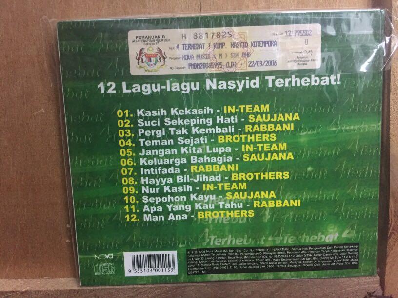 VCD nasyid karaoke 4 terhebat, Hobbies & Toys, Music & Media, CDs