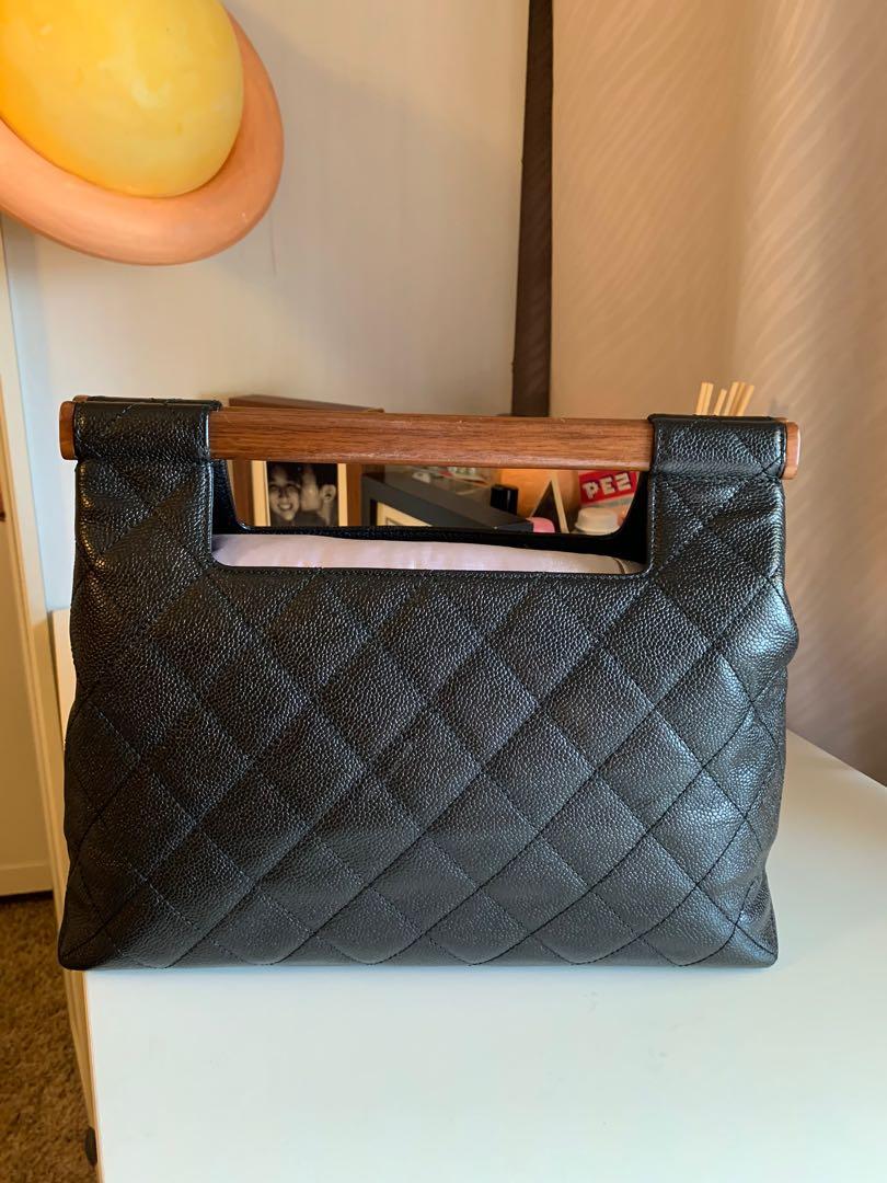 Chanel wood handle bag sales