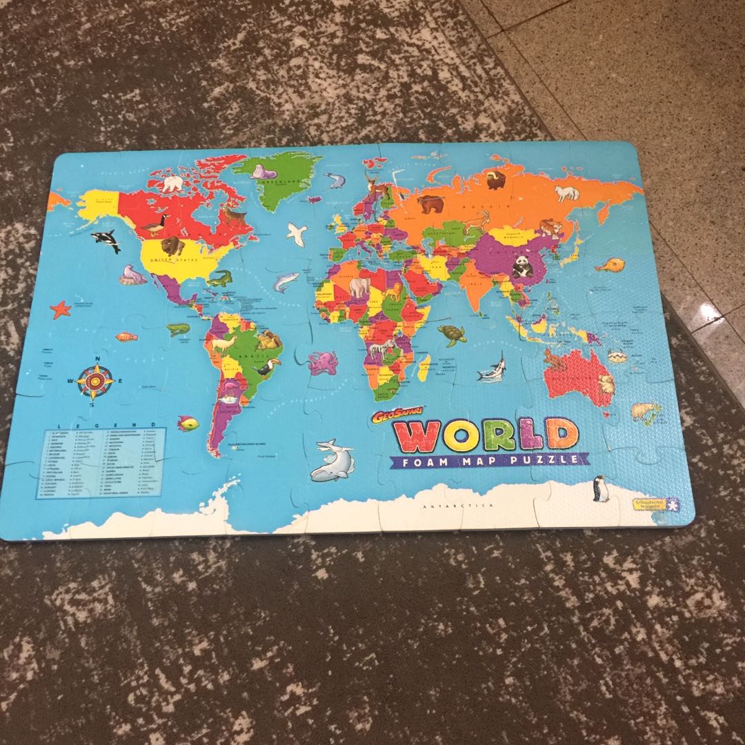 World map foam puzzle mat online