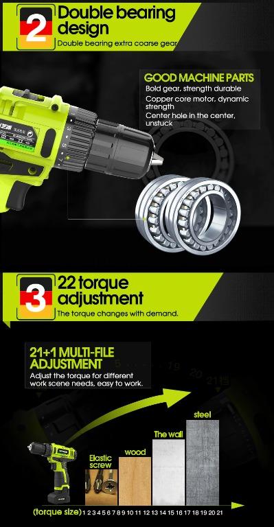 Zhipu cordless drill machine 12v Brand new with case