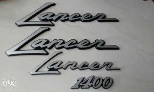 Lancer 1400 emblem with double sided tape