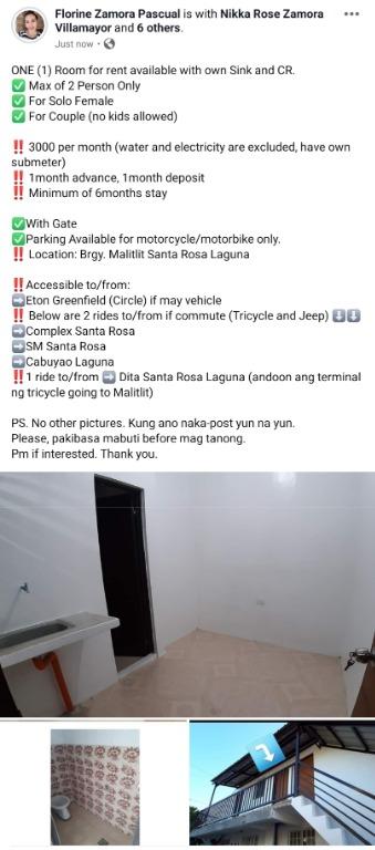 1 Room Rent Available Property Rentals Room Rentals On Carousell