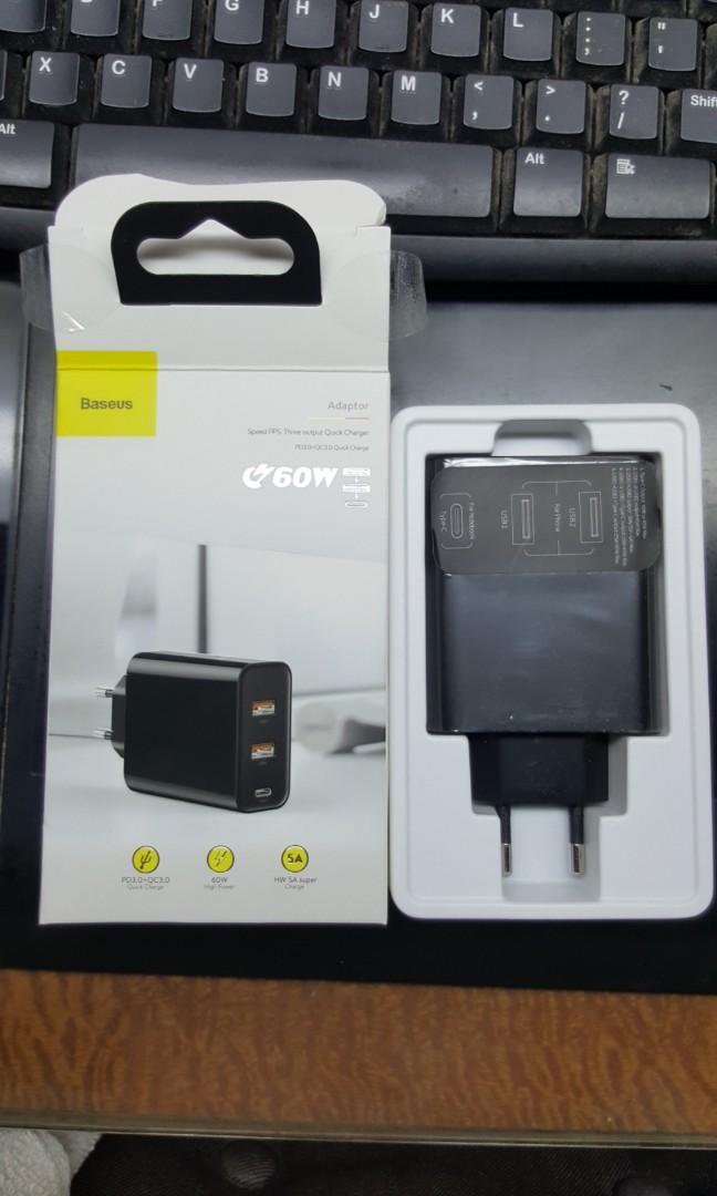 60w Baseus Usb C Pd Charger Nintendo Switch Dex Macbook Mobile Phones Tablets Mobile Tablet Accessories Power Banks Chargers On Carousell