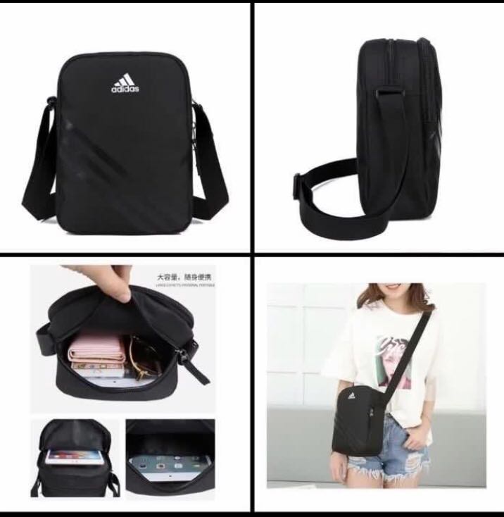 Adidas mini sling bag women/men shoulder bag canvas school phone bags, Men&#39;s Fashion, Bags ...