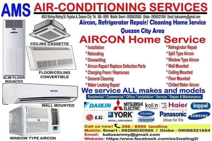 Aircon, Refrigerator Repair Cleaning in Quezon City, Metro Manila