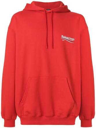 Balenciaga Campaign Hoodie In Red, Men's Fashion, Tops & Sets, Hoodies ...