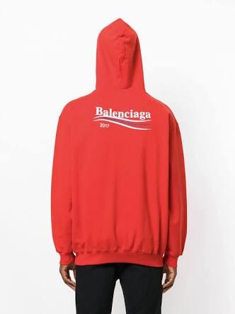 balenciaga hoodie red