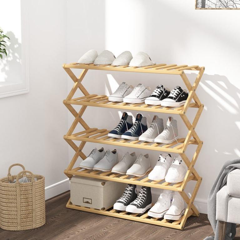 Bamboo Shoe Rack 3 4 5 6 Tiers Fordable Plants Stand Shelves Folding Shoe Rack Bamboo Wooden Shoe Storage Organizer Shelf Stable Stand Living Room Shoe Cabinet Home Entrance Furniture Furniture Others On Carousell