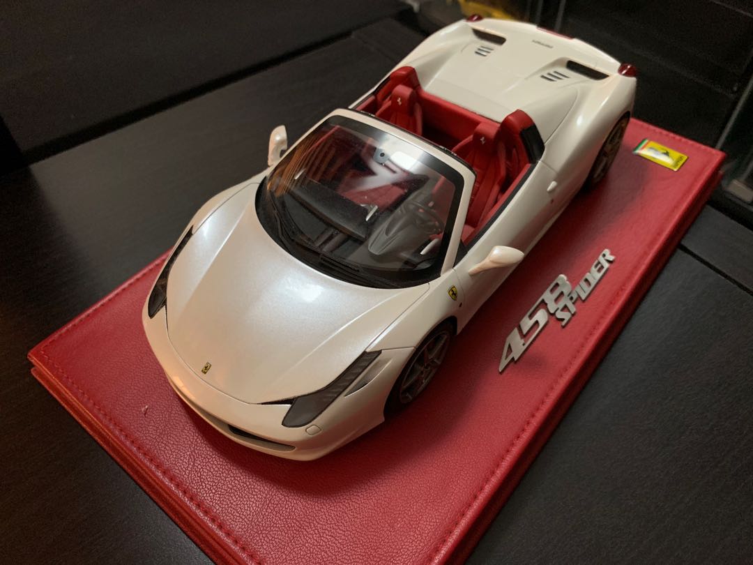 BBR 1/18 Ferrari 458 Spider Fuji Pearl White ULTRA RARE, Hobbies ...