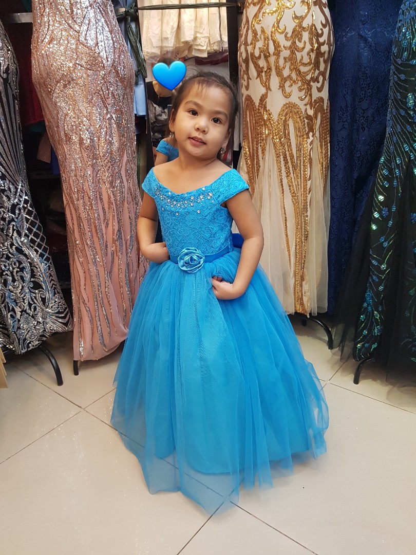 girls blue gown