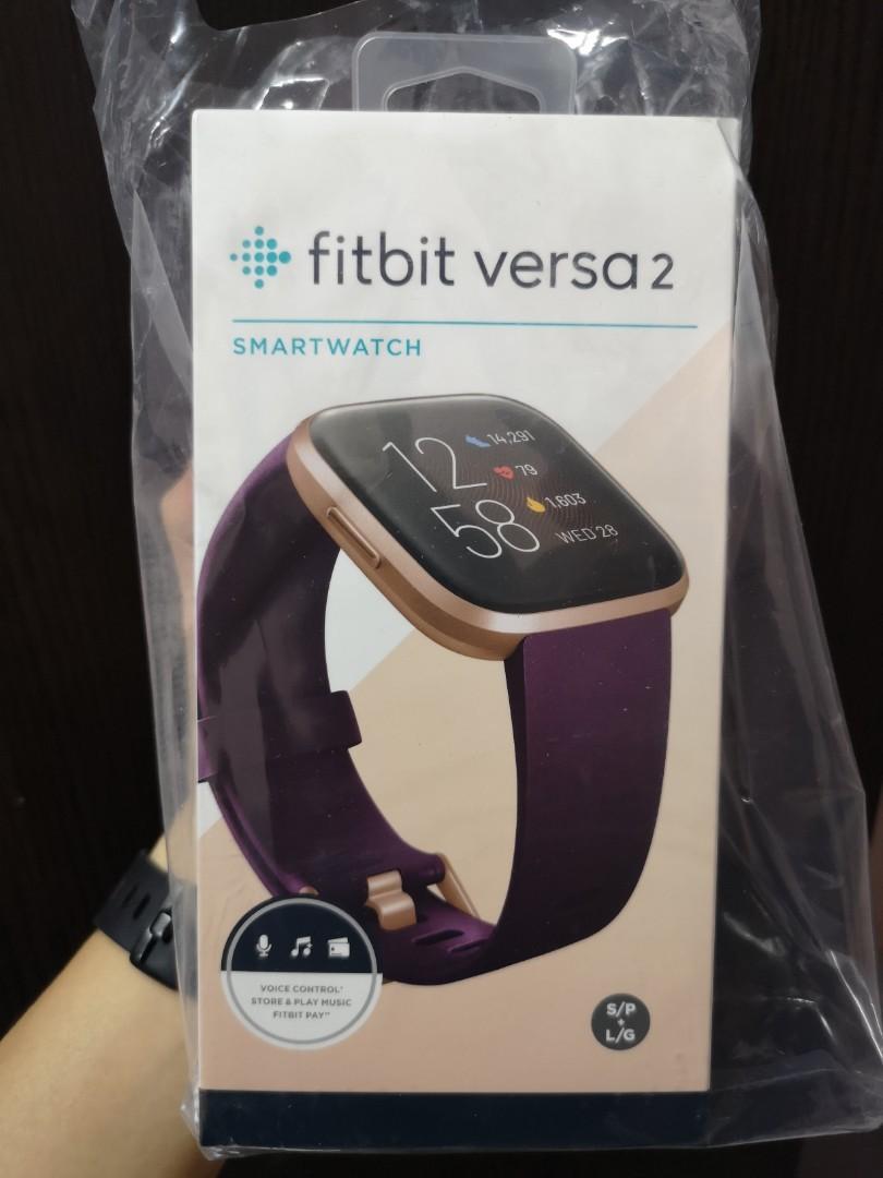 BNIB Fitbit Versa 2 Bordeaux Copper Rose Limited Edition Mobile Phones Gadgets Wearables Smart Watches on Carousell