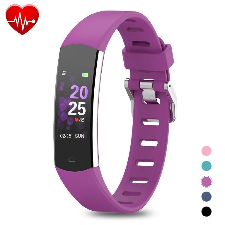 E0625 BingoFit Kids Fitness Tracker Slim Sports Activity Tracker with Heart Rate Monitor Waterproof Pedometer Watch with Sleep Monitor Step Counter Calorie Counter GPS Sports Watch for Women Men Kids ...