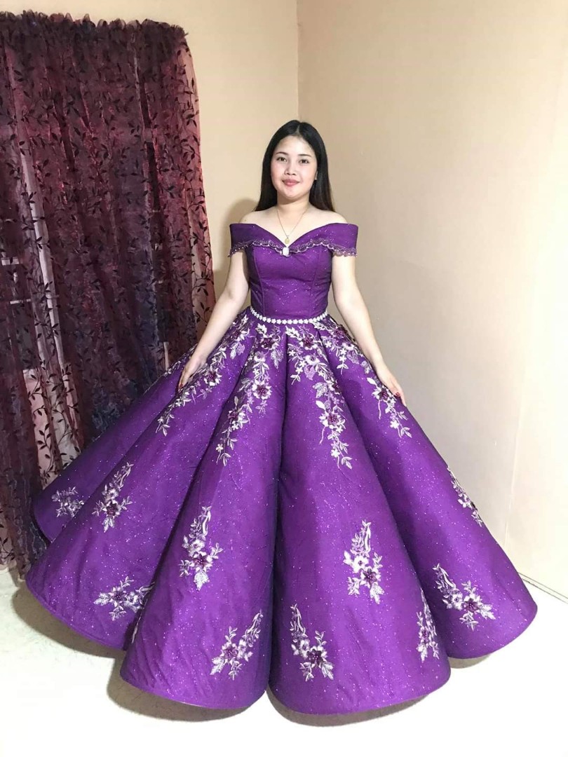 Black Ball Gown Glittery with Peticot for JS Grad Ball | Shopee Philippines