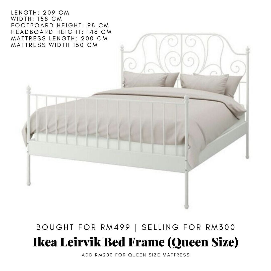 Ikea Leirvik Bed Frame, Furniture & Home Living, Furniture, Bed Frames