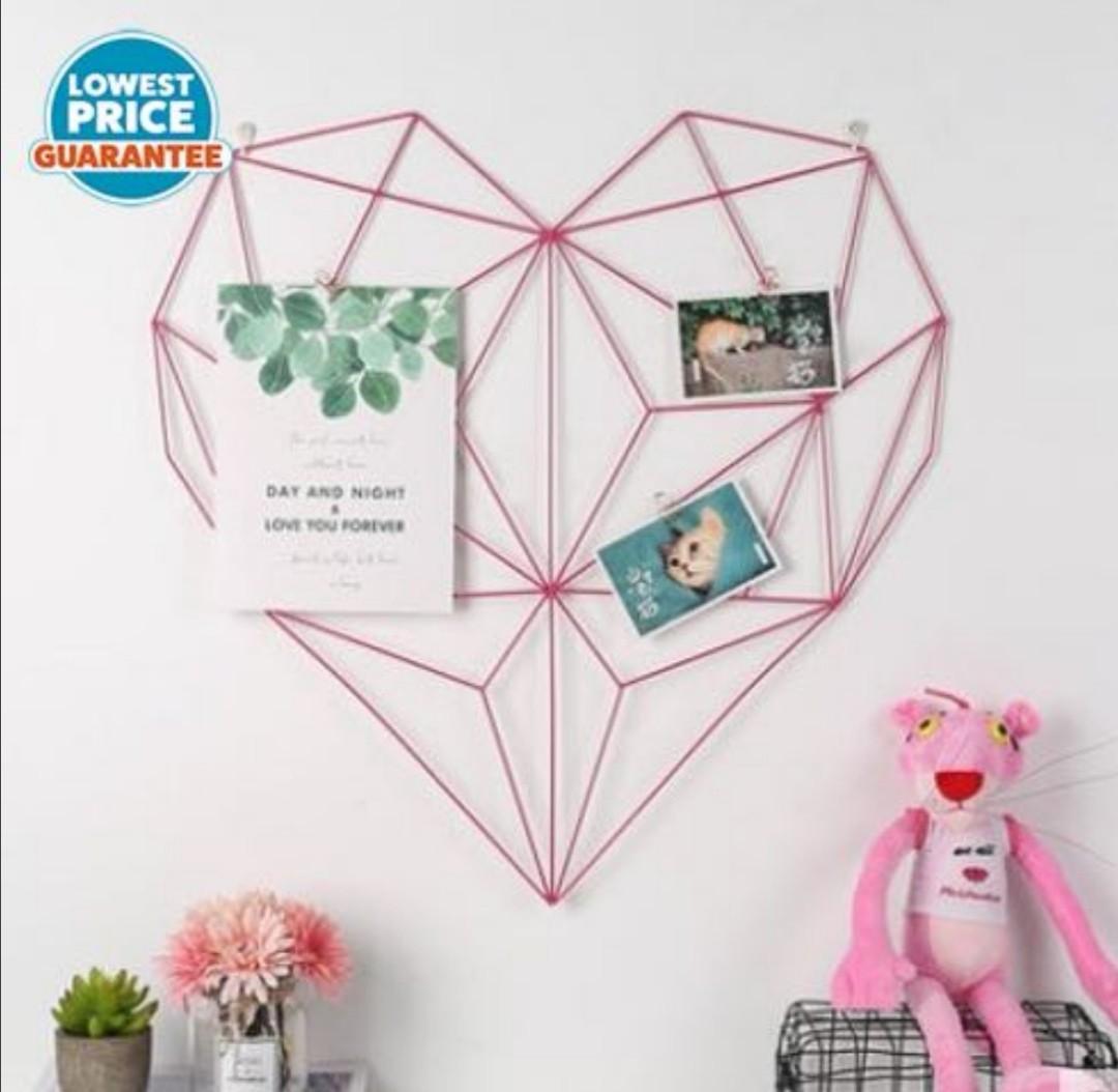 Instock Heart Shape Love Diy Photo Wall Grid Frame Furniture
