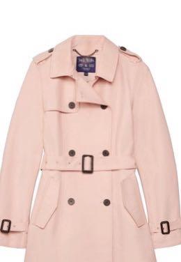 Jack Wills Pink Trench Coat UK4 US0