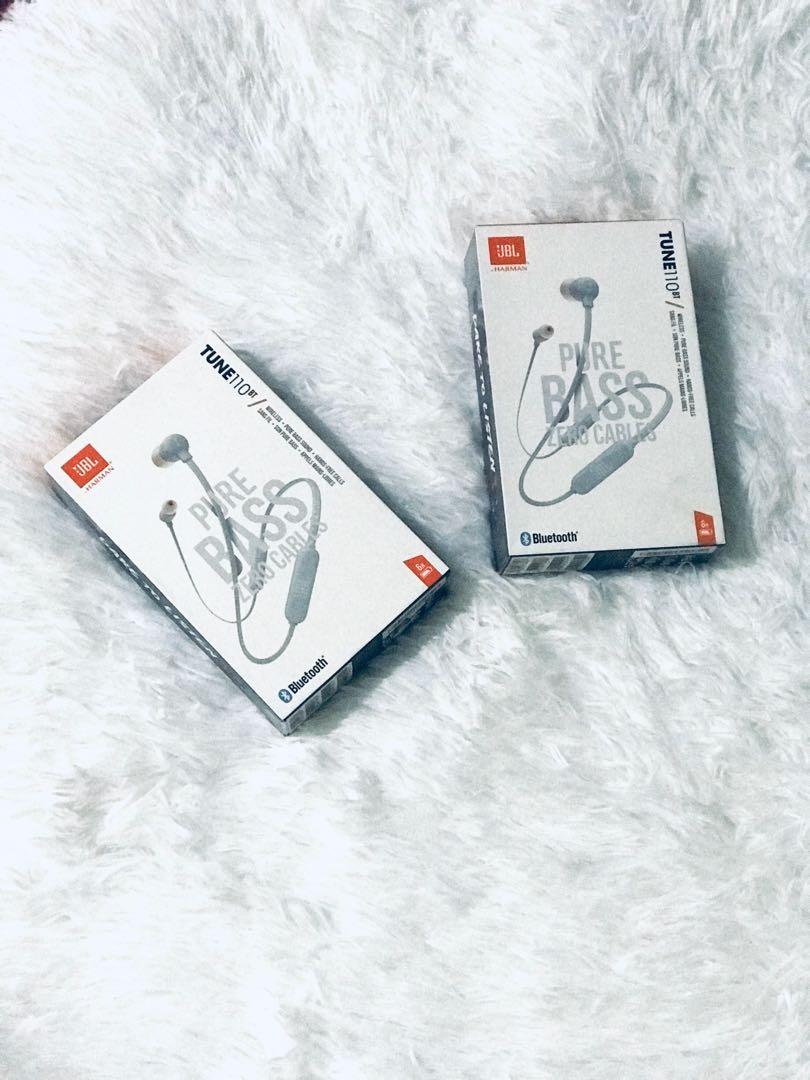 JBL wireless 110BT (Category: Earphones) located in Quezon City. Submitted by mumi.ph (Listing ID 275832771, Image 1). Description: New 2000 original price Meet up: Farmers, Cubao (By Schedule) Centris Quezon Ave. (Weekdays).