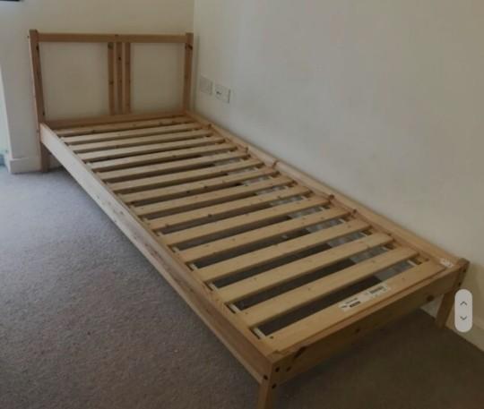 Katil Bujang Ikea Single Bed Frame Home Furniture On Katil Bujang Ikea Single Bed Frame