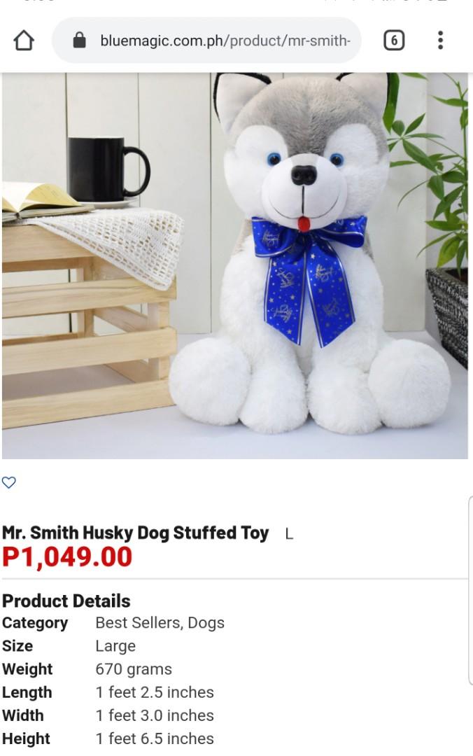 husky stuffed toy blue magic