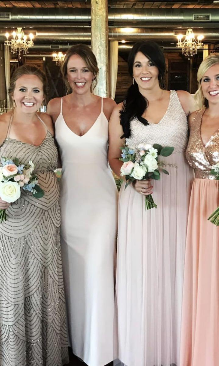 infinite glory blush pink maxi dress