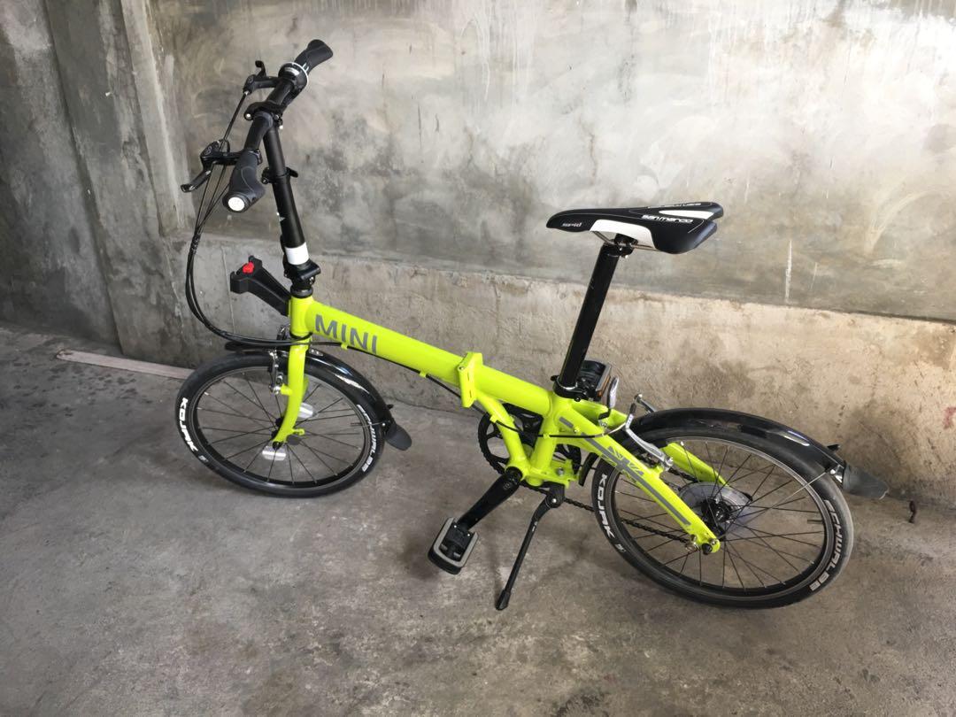 Green folding cheap bike