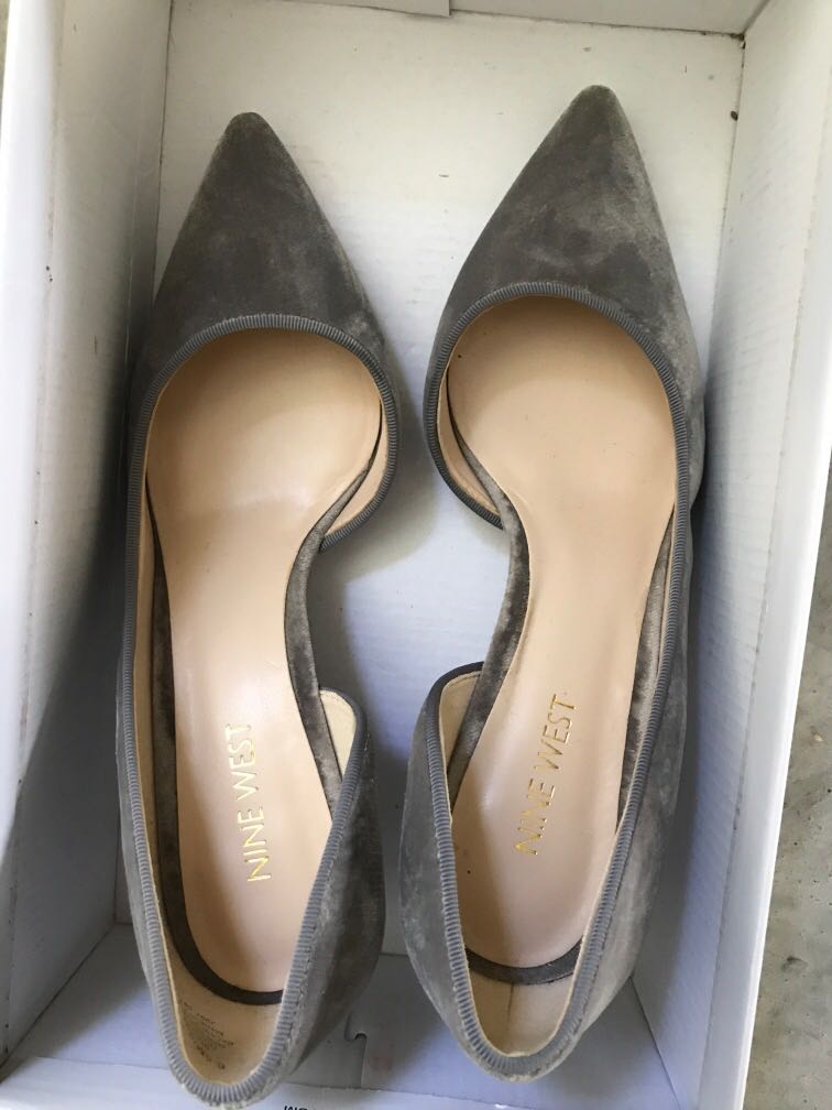 nine west grey heels