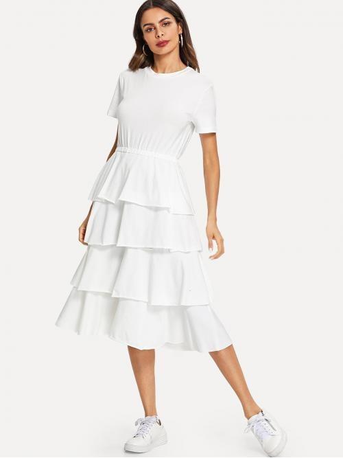 a line tiered dress