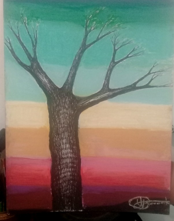 Oil Pastel Pen And Ink On Illustration Board 15x20 Design Craft