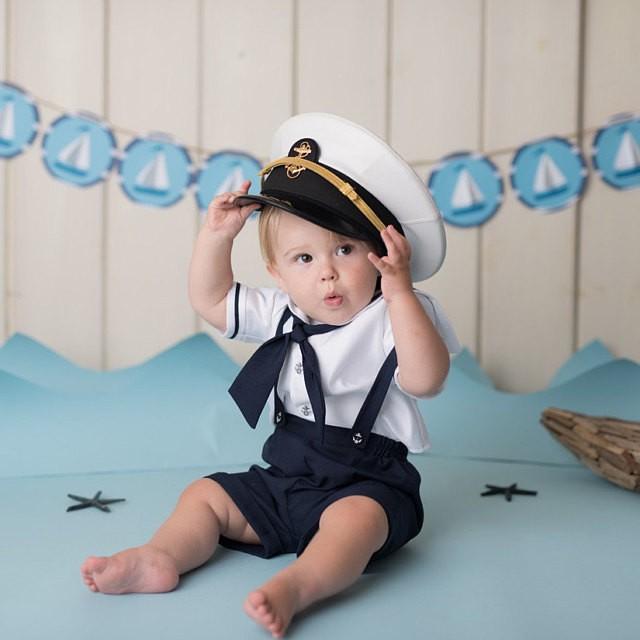 Sailor suit with captain hat, Babies 