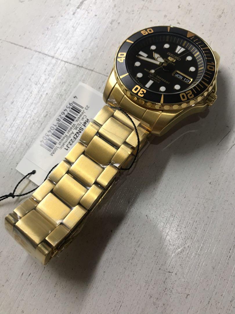 Seiko Gold Watch Sea Urchin SNZF22J Men s Fashion Watches