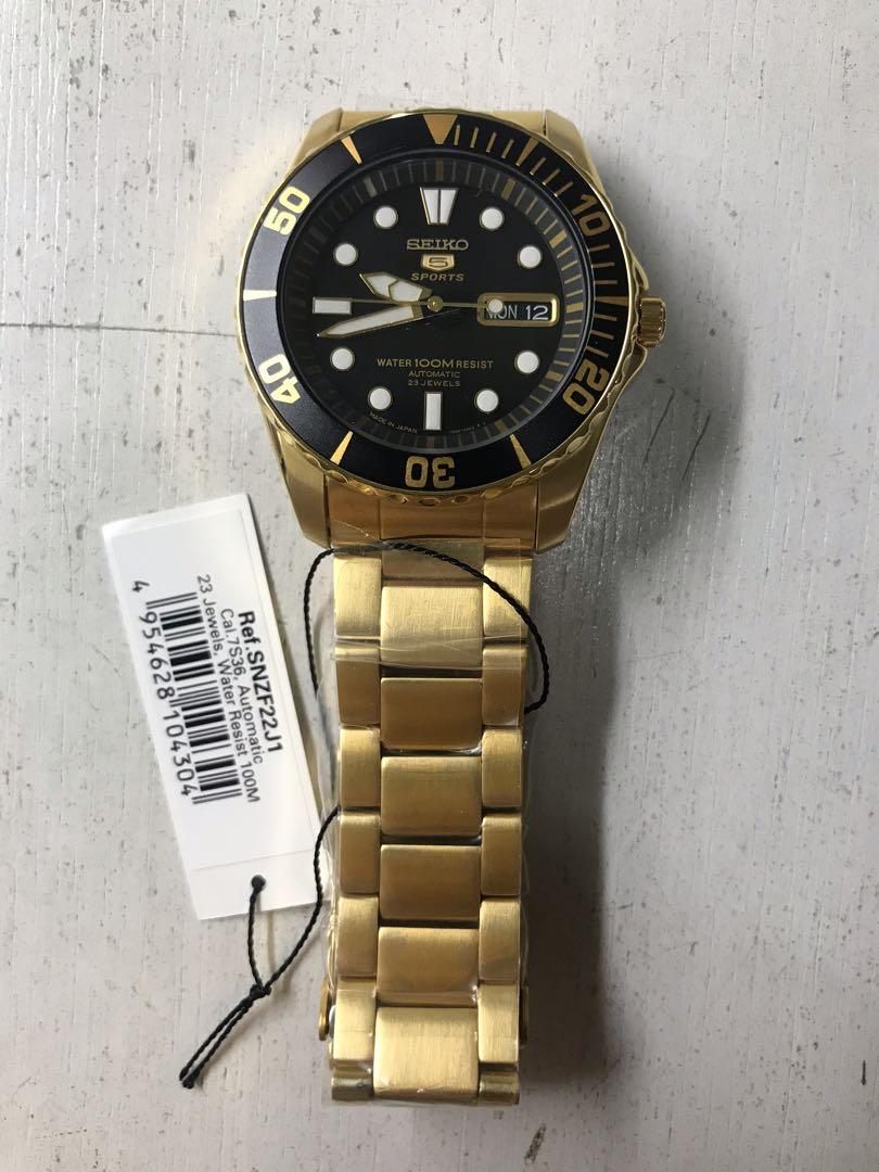 Seiko Gold Watch Sea Urchin SNZF22J, Men's Fashion, Watches & Accessories,  Watches on Carousell